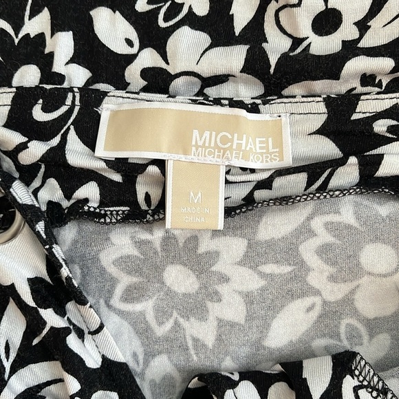 MICHAEL KORS NWOT Chain Strap Floral Cotton Dressy Tank Top, Size M - Picture 11 of 11